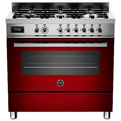 Bertazzoni Professional Series 90cm Dual Fuel Single Range Cooker Red